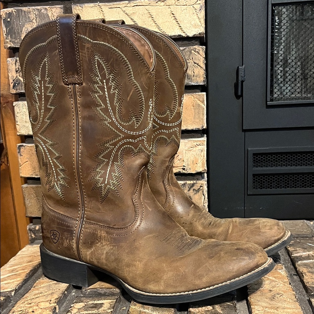 Ariat Men's Sport Stratten Cowboy Brown‎ Boot Size 11.5D